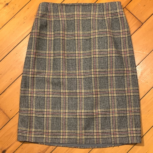 60’s HANDMADE WOOL GLEN PLAID TWEED SKIRT SUIT PRINCE OF WALES PLAID - Picture 5 of 15